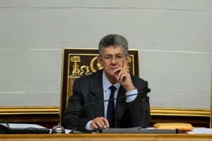 O presidente do Legislativo, Henry Ramos Allup, em Caracas, no dia 28 de janeiro de 2016