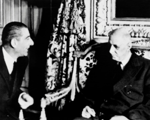 (1964) Montalva recebe o ent&atilde;o presidente franc&ecirc;s, Charles de Gaulle