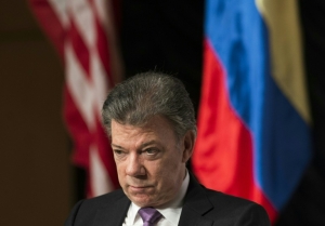 O presidente da Col&ocirc;mbia, Juan Manuel Santos, em Washington, DC, no dia 3 de fevereiro de 2016