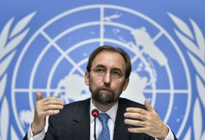 (Arquivo) O alto comiss&aacute;rio das Na&ccedil;&otilde;es Unidas para os Direitos Humanos, Zeid Ra'ad Al Hussein
