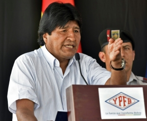 O presidente boliviano, Evo Morales, em Carapari, no dia 17 de novembro de 2015