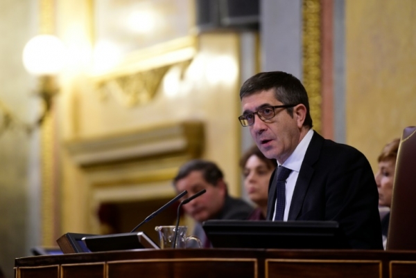 O novo presidente do Congresso espanhol, Patxi L&oacute;pez, em Madri, no dia 13 de janeiro de 2016