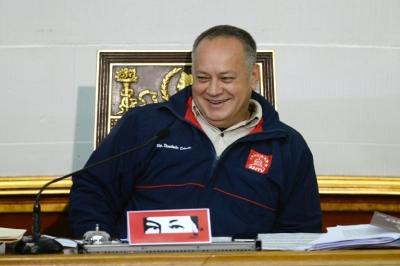 O presidente da Assembleia e n&uacute;mero dois do chavismo, Diosdado Cabello, em Caracas, no dia 10 de dezembro de 2015