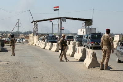 Posto de controle a oeste de Bagd&aacute;
