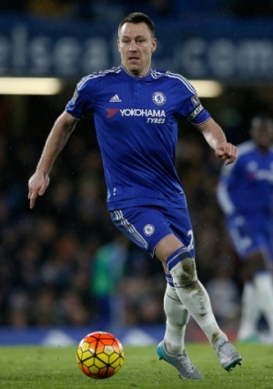 Chelsea's English defender John Terry controls the ball during the English Premier League football match between Chelsea and Manchester United at Stamford Bridge in London on February 7, 2016.
