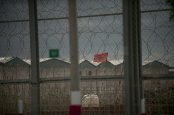 Fronteira entre Marrocos e Espanha em Ceuta em 5 de mar&ccedil;o de 2014