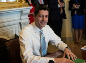 O presidente da C&acirc;mara de Representantes dos Estados Unidos, Paul Ryan, em Washington, DC, no dia 25 de maio de 2016