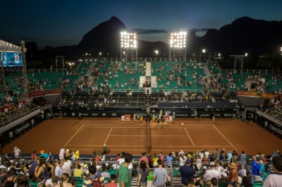 (Arquivo) Vista geral da quadra do Rio Open 2014, no Rio de Janeiro, no dia 22 de fevereiro de 2014