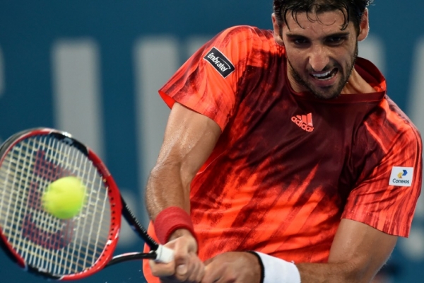 O brasileiro Thomaz Bellucci durante partida contra o belga David Goffin em Brisbane, Austr&aacute;lia, no dia 5 de janeiro de 2016