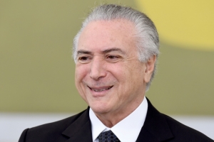 O presidente interino Michel Temer, em Bras&iacute;lia, no dia 25 de maio de 2016