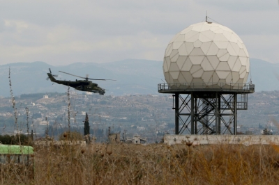 Vista da base militar russa de Hmeimim, na prov&iacute;ncia s&iacute;ria de Latakia