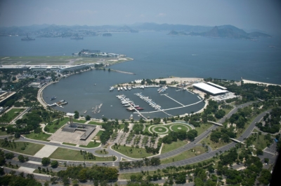 Vista a&eacute;rea da Marina da Gl&oacute;ria, no Rio de Janeiro
