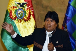 Morales participa de uma entrevista coletiva em La Paz