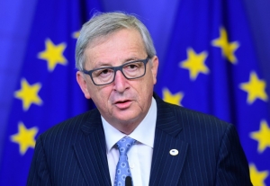 O presidente da Comiss&atilde;o Europeia, Jean-Claude Juncker, participa de uma entrevista coletiva em Bruxelas