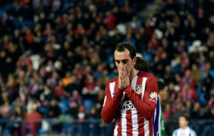 O zagueiro uruguaio do Atl&eacute;tico de Madri Diego God&iacute;n