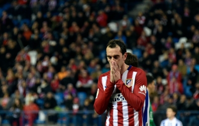 O zagueiro uruguaio do Atl&eacute;tico de Madri Diego God&iacute;n