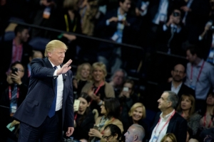 O pr&eacute;-candidato republicano Donald Trump, em Washington, DC, no dia 21 de mar&ccedil;o de 2016