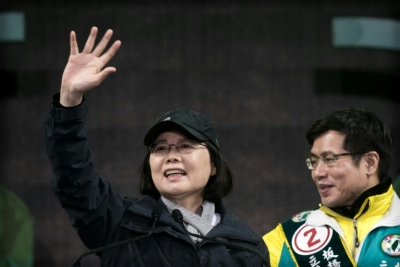 Tsai Ing-wen em 15 de janeiro de 2016