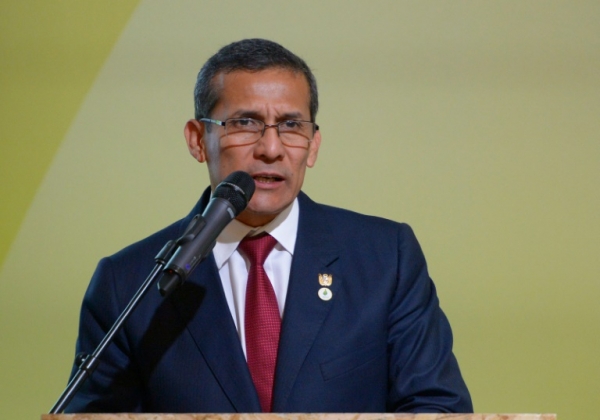 O presidente peruano, Ollanta Humala, em Le Bourget, no dia 30 de novembro de 2015