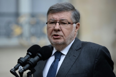 Alain Vidalies participa de uma entrevista coletiva em Paris