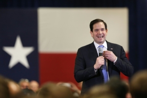 O pr&eacute;-candidato presidencial americano, Marco Rubio, durante um debate no Texas, no dia 24 de fevereiro de 2016
