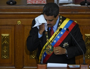 O presidente venezuelano, Nicol&aacute;s Maduro, na Assembleia Nacional, em Caracas, no dia 15 de janeiro de 2016