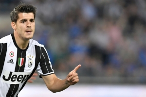 Morata comemora o gol que deu o t&iacute;tulo &agrave; Juventus, em 21 de maio, no est&aacute;dio Ol&iacute;mpico de Roma