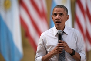 O presidente dos Estados Unidos, Barack Obama, em Buenos Aires, no dia 23 de mar&ccedil;o de 2016