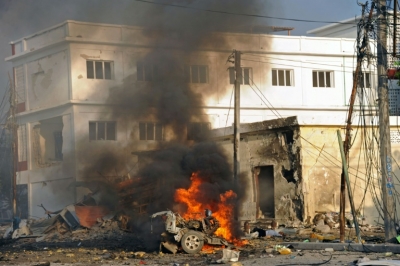 (Arquivo) Explos&atilde;o em Mogad&iacute;scio, no dia 1&ordm; de novembro de 2015