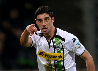 Lars Stindl, do Moenchengladbach, comemora gol durante partida contra o Werder, em Moenchengladbach, no dia 5 de fevereiro de 2016