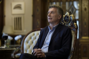 O presidente argentino, Mauricio Macri, durante entrevista &agrave; AFP, em Buenos Aires, no dia 22 de fevereiro de 2016