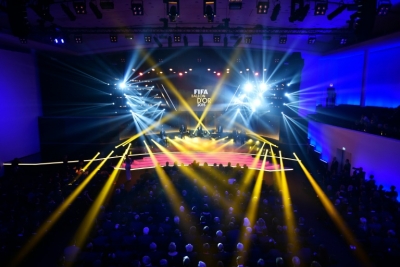 Bista geral da cerim&ocirc;nia da Bola de Ouro da Fifa, em Zurique, no dia 11 de janeiro de 2016