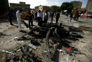 Ataque com carro bomba reivindicado pelo grupo Estado Isl&acirc;mico (EI), em Samawah, Iraque, no dia 1&ordm; de maio de 2016