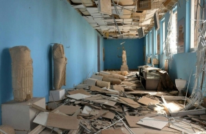 Destrui&ccedil;&atilde;o do Museu de Palmira, no dia 27 de mar&ccedil;o de 2016