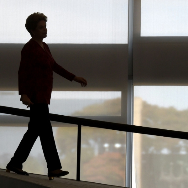 A presidente Dilma Rousseff, no Pal&aacute;cio do Planalto, em Bras&iacute;lia, no dia 9 de maio de 2016