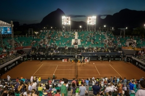 (Arquivo) Vista geral da quadra do Rio Open 2014, no Rio de Janeiro, no dia 22 de fevereiro de 2014