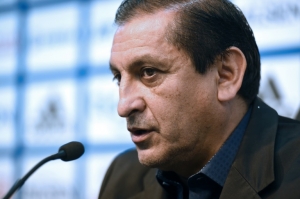 O t&eacute;cnico da sele&ccedil;&atilde;o do Paraguai, o argentino Ram&oacute;n D&iacute;az, participa de coletiva de imprensa, em Assun&ccedil;&atilde;o, no dia 8 de mar&ccedil;o de 2016