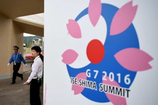 Logo da reuni&atilde;o do G7 de 2016, em Ise-Shima, Jap&atilde;o, no dia 24 de maio de 2016