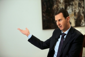 Assad concede uma entrevista exclusiva &agrave; AFP em Damasco