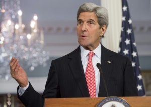 O secret&aacute;rio de Estado americano, John Kerry, em Washington, DC, no dia 18 de fevereiro de 2016