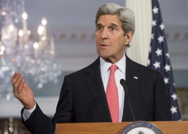 O secret&aacute;rio de Estado americano, John Kerry, em Washington, DC, no dia 18 de fevereiro de 2016