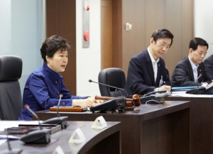 A presidente sul-coreana, Park Geun-Hye, em Seul, no dia 7 de setembro de 2016