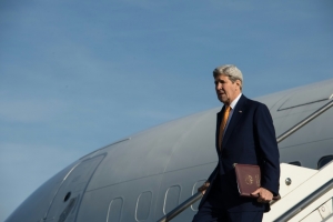 O secret&aacute;rio de Estado americano, John Kerry, chega a Roma, no dia 1&ordm; de fevereiro de 2016
