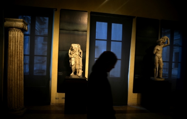 Est&aacute;tuas no museu do Capit&oacute;lio, em Roma