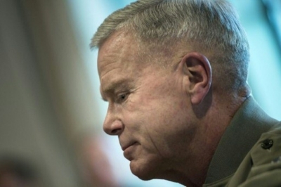 Comandante do corpo de Marines dos EUA, James Amos, no Pent&aacute;gono, em Washington, em 8 de outubro de 2014