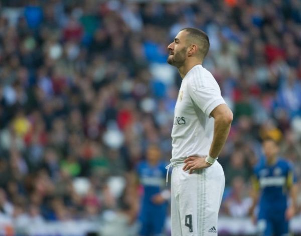 Karim Benzema, do Real Madrid, durante partida contra o Getafe, em Madri, no dia 5 de dezembro de 2015