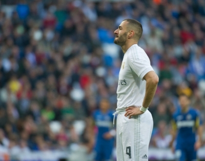 Karim Benzema, do Real Madrid, durante partida contra o Getafe, em Madri, no dia 5 de dezembro de 2015