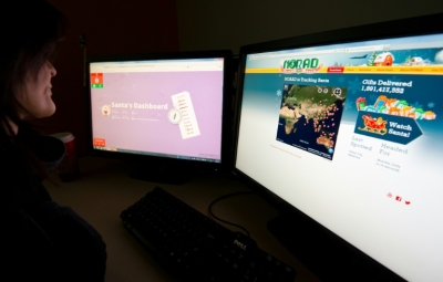 Rastreador o Papai Noel (D), do Norad em parceria com a Microsoft