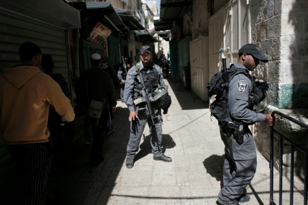 Policiais israelenses s&atilde;o vistos em Jerusal&eacute;m, no dia 8 de mar&ccedil;o de 2016