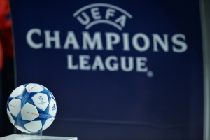 (Arquivo) Logo da Champions League, em Londres, no dia 29 de setembro de 2015